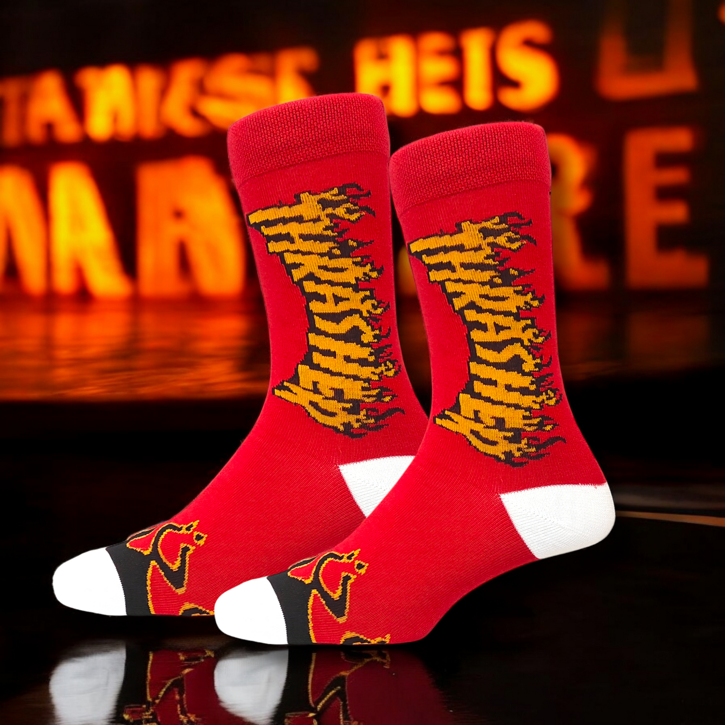 Trasher RED Socks | 1 Pair | Free Size