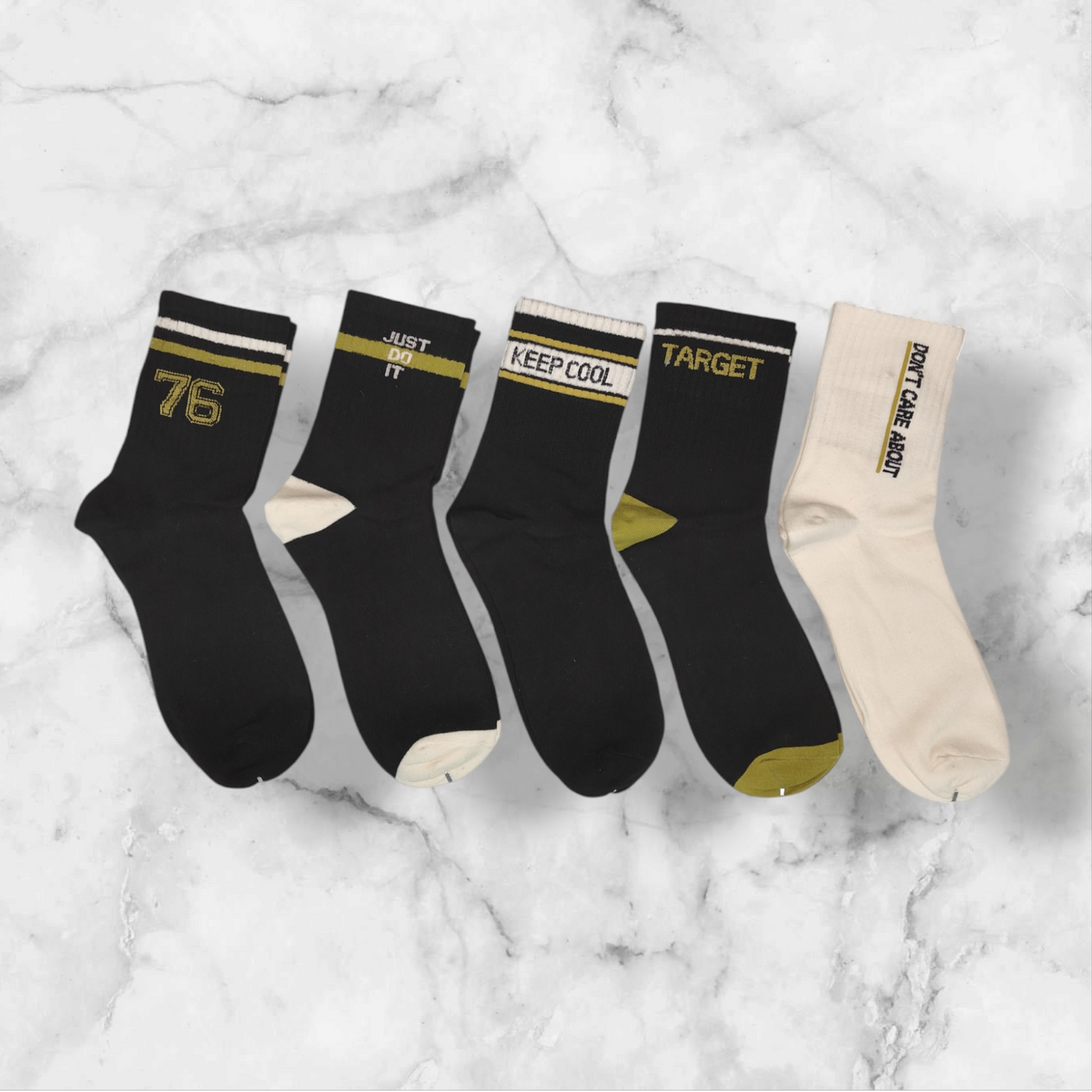 Ankle Length Socks | Unisex| Pack of 5 | Free Size