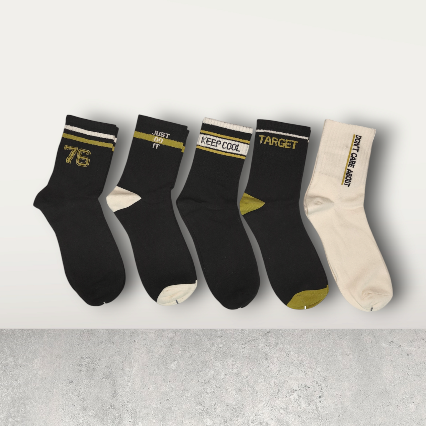 Ankle Length Socks | Unisex| Pack of 5 | Free Size