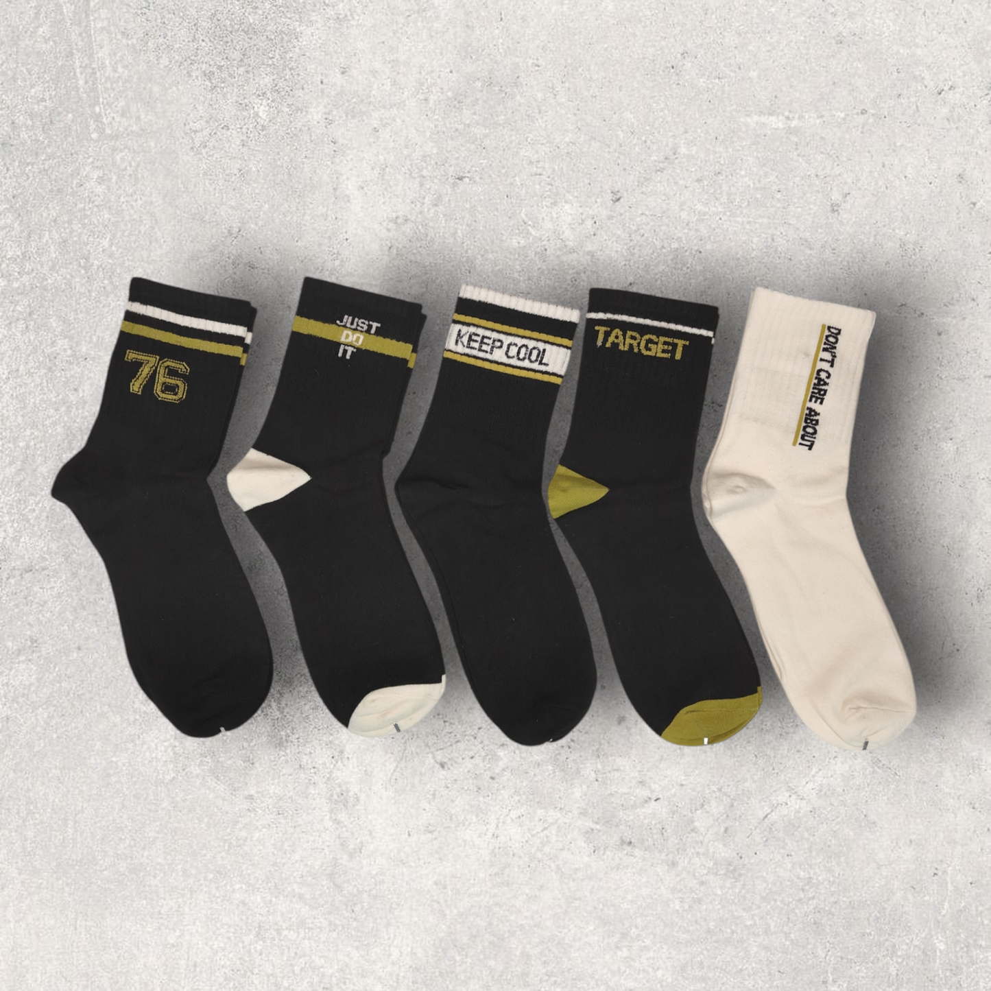 Ankle Length Socks | Unisex| Pack of 5 | Free Size