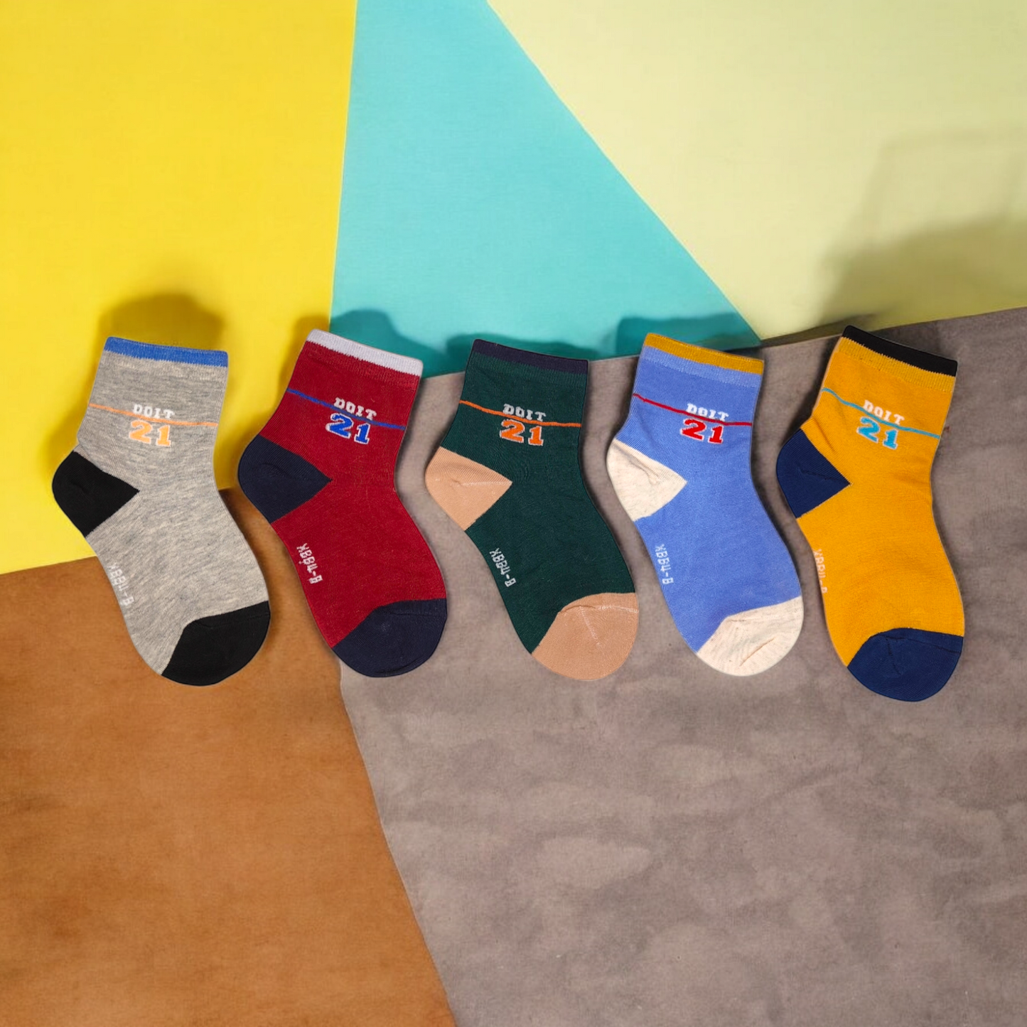 Baby Boy's Cotton socks | 4 to 8 Yrs | 5 Pair