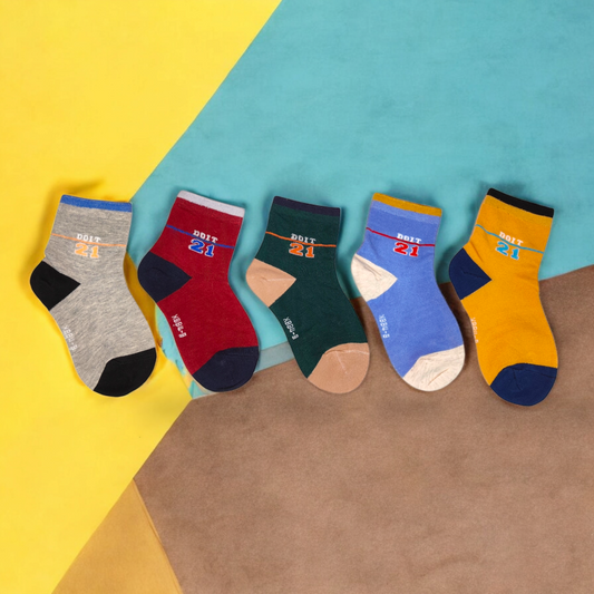 Baby Boy's Cotton socks | 4 to 8 Yrs | 5 Pair