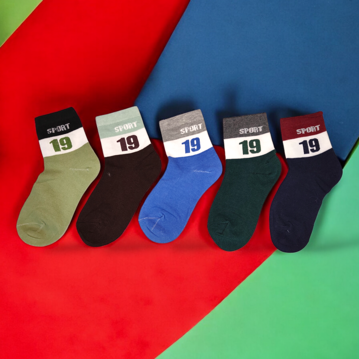 Boys & Girls Pack Of 5 Pair  Cotton Socks | 8 to 12 Years