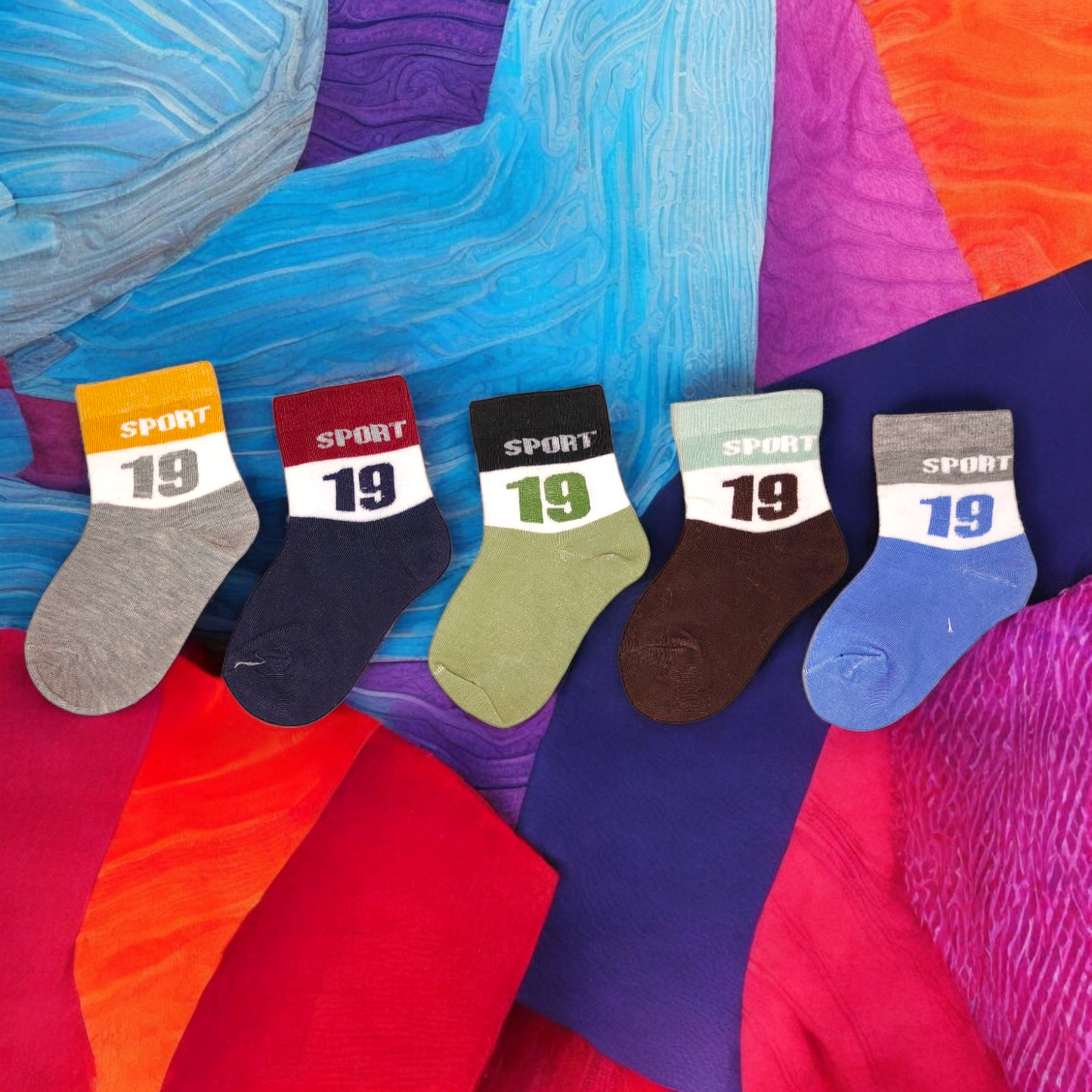 Boys & Girls Pack Of 5 Pair  Cotton Socks | 1 to 4 Years