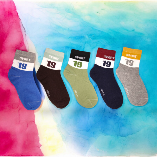 Boys & Girls Pack Of 5 Pair  Cotton Socks | 8 to 12 Years